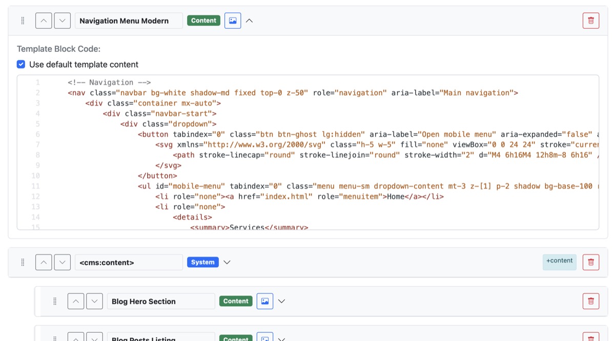 AI-driven CMS Block Architecture
